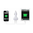 4 in 1 5V 3.1A Dual Ports Car Charger with Voltage, Temperature and Current Display(White)