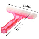 Car Window Plastic Nonslip Handle Glass Wiper / Window Cleaning Tool, Size: 15.8 x 14.8cm(Pink)