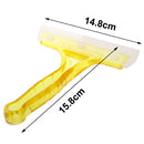 Car Window Plastic Nonslip Handle Glass Wiper / Window Cleaning Tool, Size: 15.8 x 14.8cm(Yellow)