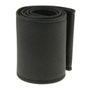 Leather Steering Wheel Cover With Needle and Thread, Size: 54x10.5cm (Black)