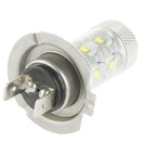 H7 60W White 12 CREE LED Fog Light for Vehicles, DC 12-30V