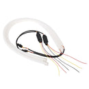 2 PCS 12V Car Daytime Running Lights Soft Article Lamp, Blue + Yellow Light, Length: 60cm