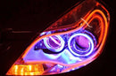 2 PCS 12V Car Daytime Running Lights Soft Article Lamp, Red + Yellow Light, Length: 60cm
