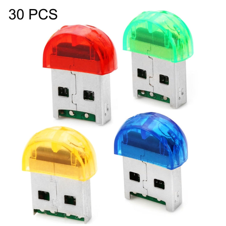 30 PCS Firefly Shape USB 2.0 TF Card Reader, Random Color Delivery(Baby Blue)