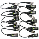 10 PCS Passive Video Balun Transceiver(Black)