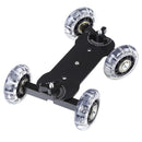 Floor Table Video Slider Track Dolly Car for DSLR Camera(Black)