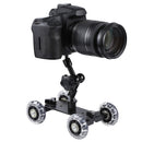 Floor Table Video Slider Track Dolly Car for DSLR Camera(Black)