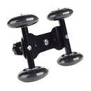 DEBO First Generation Camera Truck / Floor Table Video Slider Track Dolly Car for DSLR Camera / Camcorders(Black)