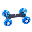DEBO First Generation Camera Truck / Floor Table Video Slider Track Dolly Car for DSLR Camera / Camcorders(Blue)