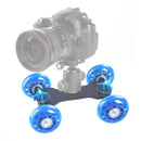 DEBO First Generation Camera Truck / Floor Table Video Slider Track Dolly Car for DSLR Camera / Camcorders(Blue)