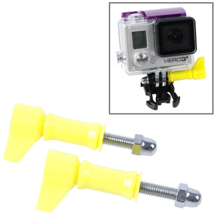 2 PCS TMC HR213 L-Shape Tighter Torque Screw for GoPro HERO4 /3+ /3 /2(Yellow)
