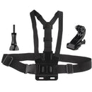 ST-139 Elastic Adjustable Chest Strap Belt (Type B) with J-shaped Bracket & Pouch for GoPro HERO10 Black / HERO9 Black / HERO8 Black / HERO7 /6 /5 /5 Session /4 Session /4 /3+ /3 /2 /1, Insta360 ONE R, DJI Osmo Action and Other Action Camera(Black)