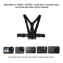 ST-139 Elastic Adjustable Chest Strap Belt (Type B) with J-shaped Bracket & Pouch for GoPro HERO10 Black / HERO9 Black / HERO8 Black / HERO7 /6 /5 /5 Session /4 Session /4 /3+ /3 /2 /1, Insta360 ONE R, DJI Osmo Action and Other Action Camera(Black)