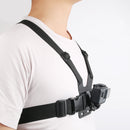 ST-139 Elastic Adjustable Chest Strap Belt (Type B) with J-shaped Bracket & Pouch for GoPro HERO10 Black / HERO9 Black / HERO8 Black / HERO7 /6 /5 /5 Session /4 Session /4 /3+ /3 /2 /1, Insta360 ONE R, DJI Osmo Action and Other Action Camera(Black)