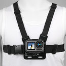 ST-139 Elastic Adjustable Chest Strap Belt (Type B) with J-shaped Bracket & Pouch for GoPro HERO10 Black / HERO9 Black / HERO8 Black / HERO7 /6 /5 /5 Session /4 Session /4 /3+ /3 /2 /1, Insta360 ONE R, DJI Osmo Action and Other Action Camera(Black)
