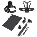 ST-143 6 in 1 Chest Strap (Type B) + Head Strap (Type B) + Monopod Pole + Tripod Adapter + J-shaped Bracket + Pouch for GoPro HERO10 Black / HERO9 Black / HERO8 Black / NEW HERO /HERO7 /6/ 5 /5 Session /4 /3+ /3 /2 /1(Black)