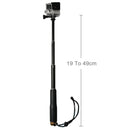 Handheld Extendable Pole Monopod with Screw for GoPro HERO9 Black / HERO8 Black / HERO7 /6 /5 /5 Session /4 Session /4 /3+ /3 /2 /1, Insta360 ONE R, DJI Osmo Action and Other Action Cameras, Length: 49cm(Gold)