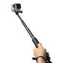 Handheld Extendable Pole Monopod with Screw for GoPro HERO5 Session /5 /4 Session /4 /3+ /3 /2 /1, Xiaoyi Sport Cameras, Max Length: 49cm(Blue)