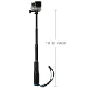 Handheld Extendable Pole Monopod with Screw for GoPro HERO5 Session /5 /4 Session /4 /3+ /3 /2 /1, Xiaoyi Sport Cameras, Max Length: 49cm(Blue)
