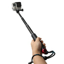 Handheld Extendable Pole Monopod with Screw for GoPro HERO9 Black / HERO8 Black / HERO7 /6 /5 /5 Session /4 Session /4 /3+ /3 /2 /1, Insta360 ONE R, DJI Osmo Action and Other Action Cameras, Length: 49cm(Red)