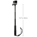 Handheld Extendable Pole Monopod with Screw for GoPro HERO9 Black / HERO8 Black / HERO7 /6 /5 /5 Session /4 Session /4 /3+ /3 /2 /1, Insta360 ONE R, DJI Osmo Action and Other Action Cameras, Length: 49cm(Red)