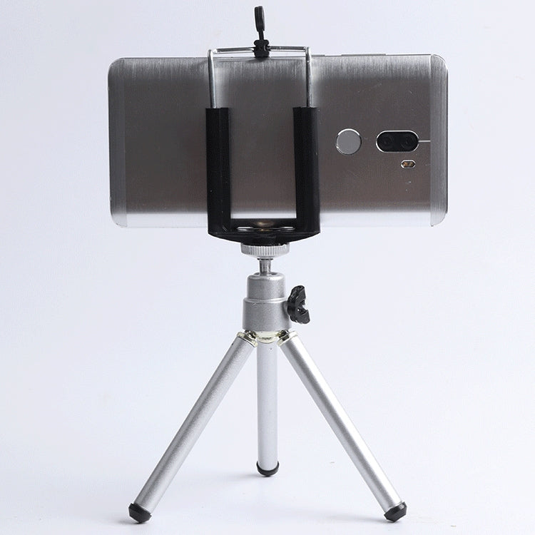 Portable 360 Degree Rotating Mobile Phone Shooting Tripod(Silver)
