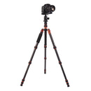 Triopo GT-2505x8.C Adjustable Portable Carbon Fiber Tripod with B-1 Aluminum Ball Head for Canon Nikon Sony DSLR Camera(Black)