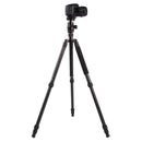 Triopo GT-2804X8.C Adjustable Portable Carbon Fiber Tripod with B-2 Aluminum Ball Head for Canon Nikon Sony DSLR Camera(Black)