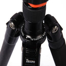 Triopo GT-2804X8.C Adjustable Portable Carbon Fiber Tripod (Gold) with B-2 Aluminum Ball Head (Black) for Canon Nikon Sony DSLR Camera