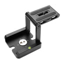 CNC Aluminum Folding Quick Release Plate Stand Holder Tripod Z Flex Tilt & Ball Head(Black)
