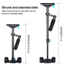 PULUZ 38.5-61cm Carbon Fiber Handheld Stabilizer for DSLR & DV Digital Video & Cameras, Capacity Range 0.5-3kg(Black)