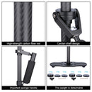 PULUZ 38.5-61cm Carbon Fiber Handheld Stabilizer for DSLR & DV Digital Video & Cameras, Capacity Range 0.5-3kg(Black)
