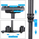 PULUZ 38.5-61cm Carbon Fiber Handheld Stabilizer for DSLR & DV Digital Video & Cameras, Capacity Range 0.5-3kg(Black)