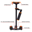 YELANGU 38.5-61cm Carbon Fiber Handheld Stabilizer for DSLR & DV Digital Video & Cameras, Capacity Range 0.5-3kg(Orange)