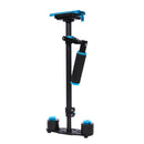 YELANGU 38.5-61cm Carbon Fiber Handheld Stabilizer for DSLR & DV Digital Video & Cameras, Capacity Range 0.5-3kg(Blue)