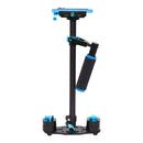 YELANGU 38.5-61cm Carbon Fiber Handheld Stabilizer for DSLR & DV Digital Video & Cameras, Capacity Range 0.5-3kg(Blue)