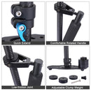 YELANGU 38.5-61cm Carbon Fiber Handheld Stabilizer for DSLR & DV Digital Video & Cameras, Capacity Range 0.5-3kg(Blue)