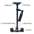 YELANGU 38.5-61cm Carbon Fiber Handheld Stabilizer for DSLR & DV Digital Video & Cameras, Capacity Range 0.5-3kg(Blue)