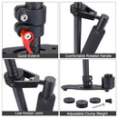 YELANGU 38.5-61cm Carbon Fiber Handheld Stabilizer for DSLR & DV Digital Video & Cameras, Capacity Range 0.5-3kg(Red)