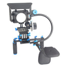 YELANGU YLG0102D Dual Handles Camera Shoulder Mount Kit with Matte Box for DSLR Camera / Video Camera