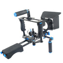 YELANGU YLG1103A-A Dual Handles Camera Shoulder Mount + Camera Cage Stabilizer Kit with Matte Box for DSLR Camera / Video Camera
