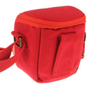 Portable Digital Camera Canvas Bag with Strap, Size: 13.5cm x 9cm x 14cm(Red)