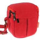 Portable Digital Camera Canvas Bag with Strap, Size: 13.5cm x 9cm x 14cm(Red)