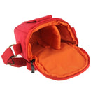 Portable Digital Camera Canvas Bag with Strap, Size: 13.5cm x 9cm x 14cm(Red)