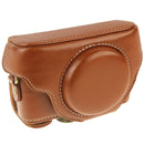 Retro Style PU Leather Camera Case Bag with Strap for Sony RX100 M3 / M4 / M5(Brown)