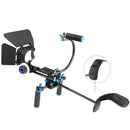 YELANGU YLG1102A-B Dual Handles Camera Shoulder Mount Kit with Matte Box & C Mount for DSLR Camera / Video Camera