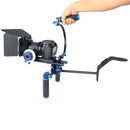 YELANGU YLG1102A-B Dual Handles Camera Shoulder Mount Kit with Matte Box & C Mount for DSLR Camera / Video Camera