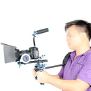 YELANGU YLG1102A-B Dual Handles Camera Shoulder Mount Kit with Matte Box & C Mount for DSLR Camera / Video Camera