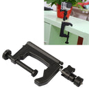 Desktop Fixed Clamp Holder Mount with Tripod Adapter for GoPro HERO10 Black / HERO9 Black / HERO8 Black /7 /6 /5 /5 Session /4 Session /4 /3+ /3 /2 /1, DJI Osmo Action, Xiaoyi and Other Action Cameras, Clamp Size: 1 - 6 cm