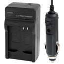 2 in 1 Digital Camera Battery Travel & Car Charger for Panasonic Lumix DMC-LF1 (DMW-BCN10 Battery)(Black)